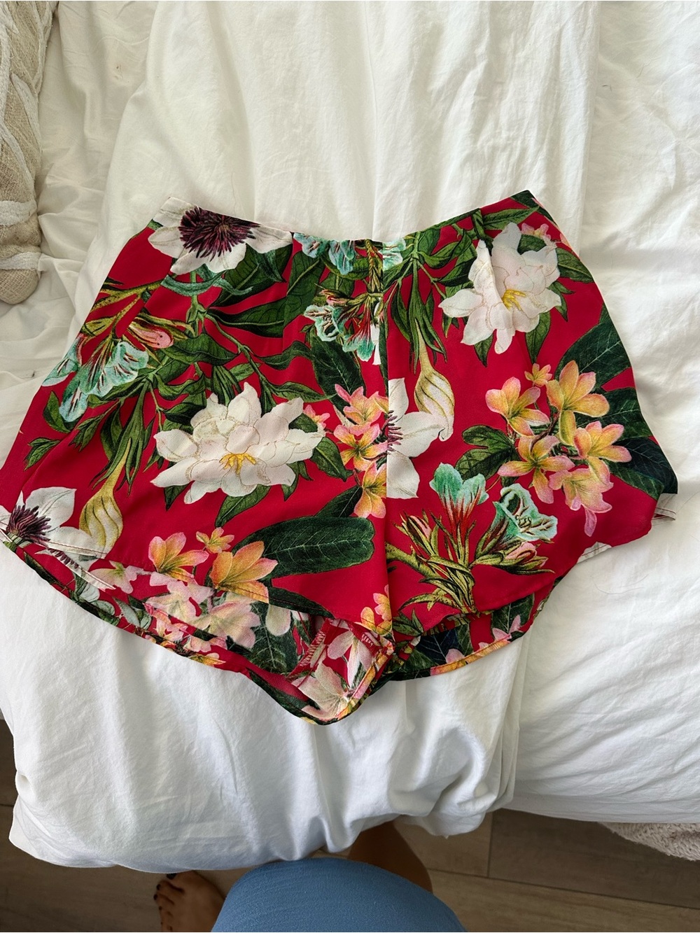 Floral Red Women’s Shorts by Show Me Your Mumu